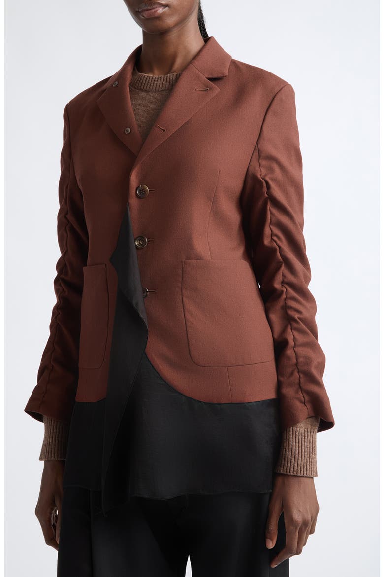 Wool Blazer, Alternate, color, BROWN
