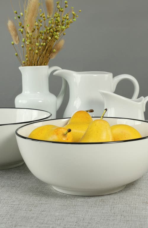 Bia Cordon Bleu Set Of 2 Silhouette Serving Bowls In White W/black