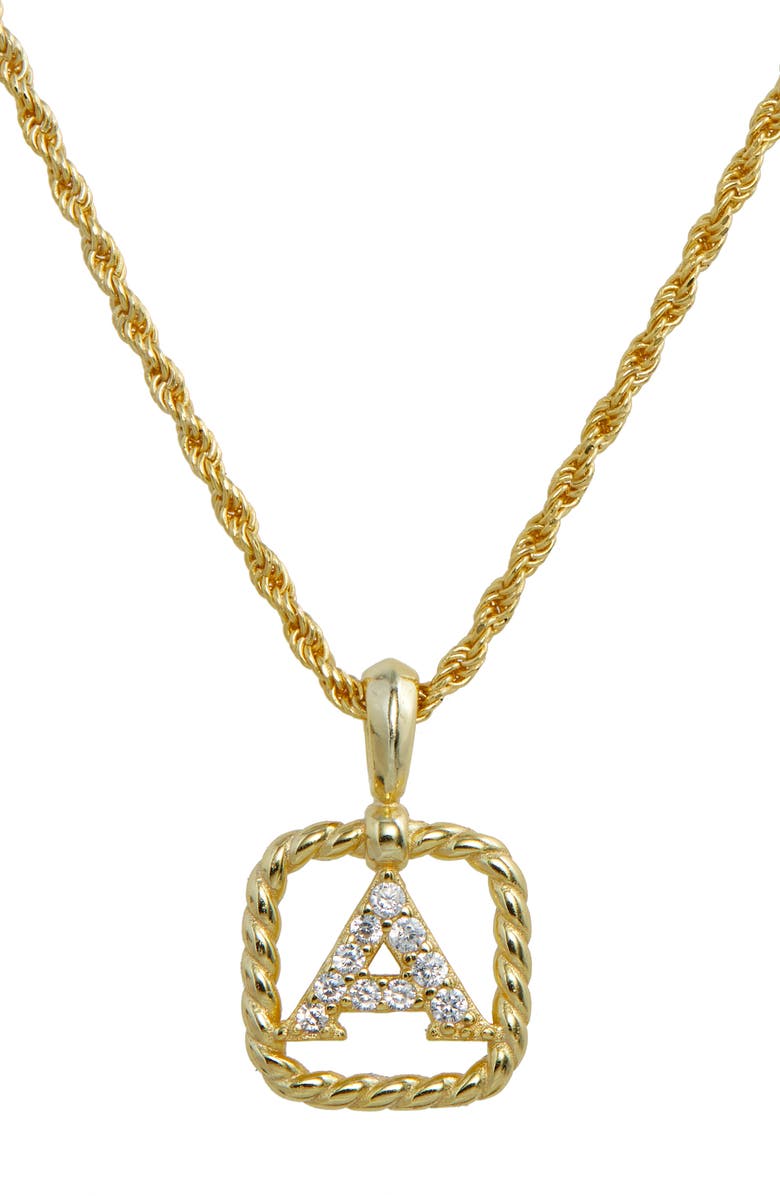 SAVVY CIE JEWELS Initial Pendant Necklace, Main, color, 
