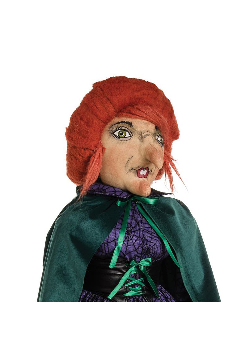 Endora Carnival Witch Halloween Joe Spencer Gathered Traditions Figurine, Alternate, color, Purple