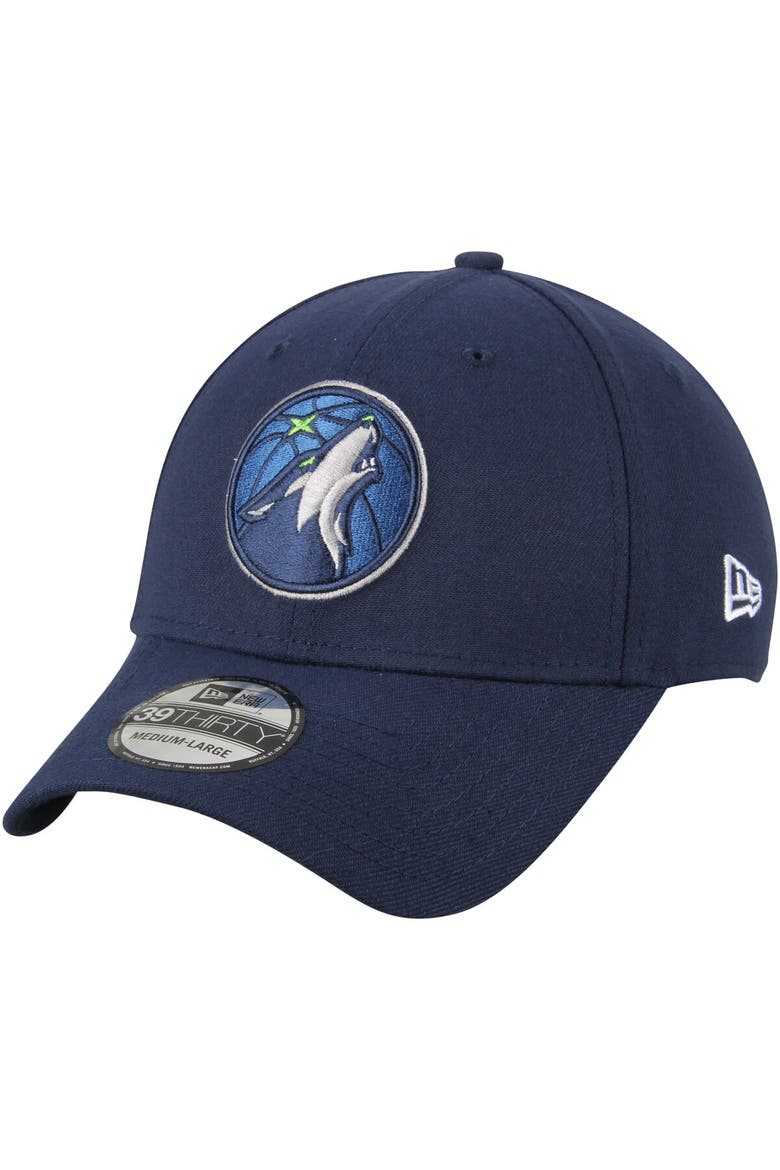 Men's New Era Navy Minnesota Timberwolves Team Classic 39THIRTY Flex Hat, Main, color, Navy