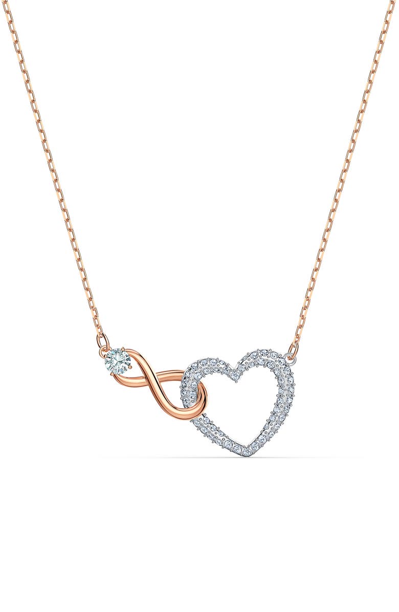 Swarovski Hyperbola Swarovski Crystal Heart Necklace, Alternate, color, Crystal