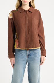 LOVE THE LABEL Miracle Garden Embroidered Corduroy Shirt