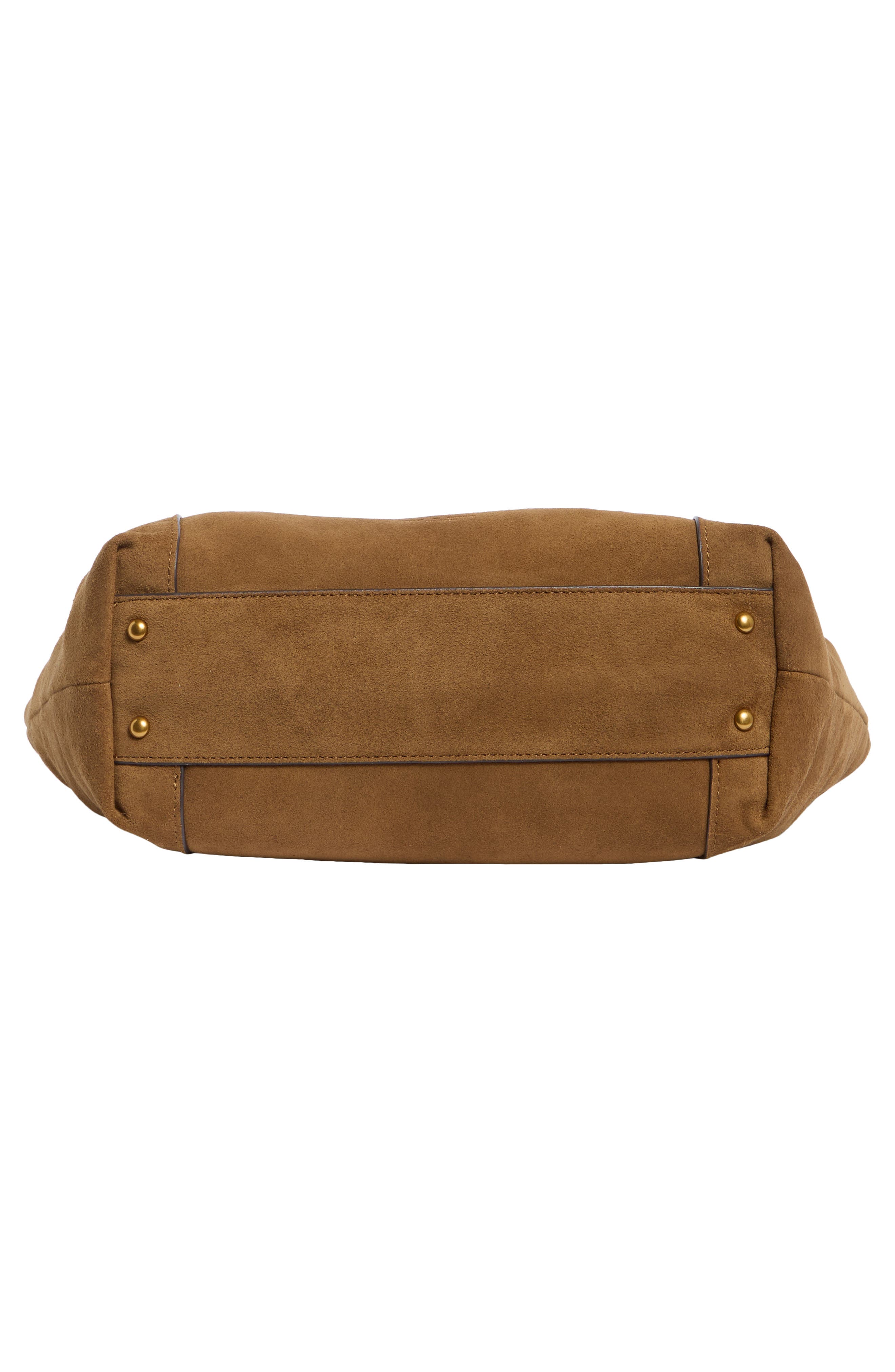 rag & bone Large Brayton Suede Shopper, Alternate, color, Golden Brown