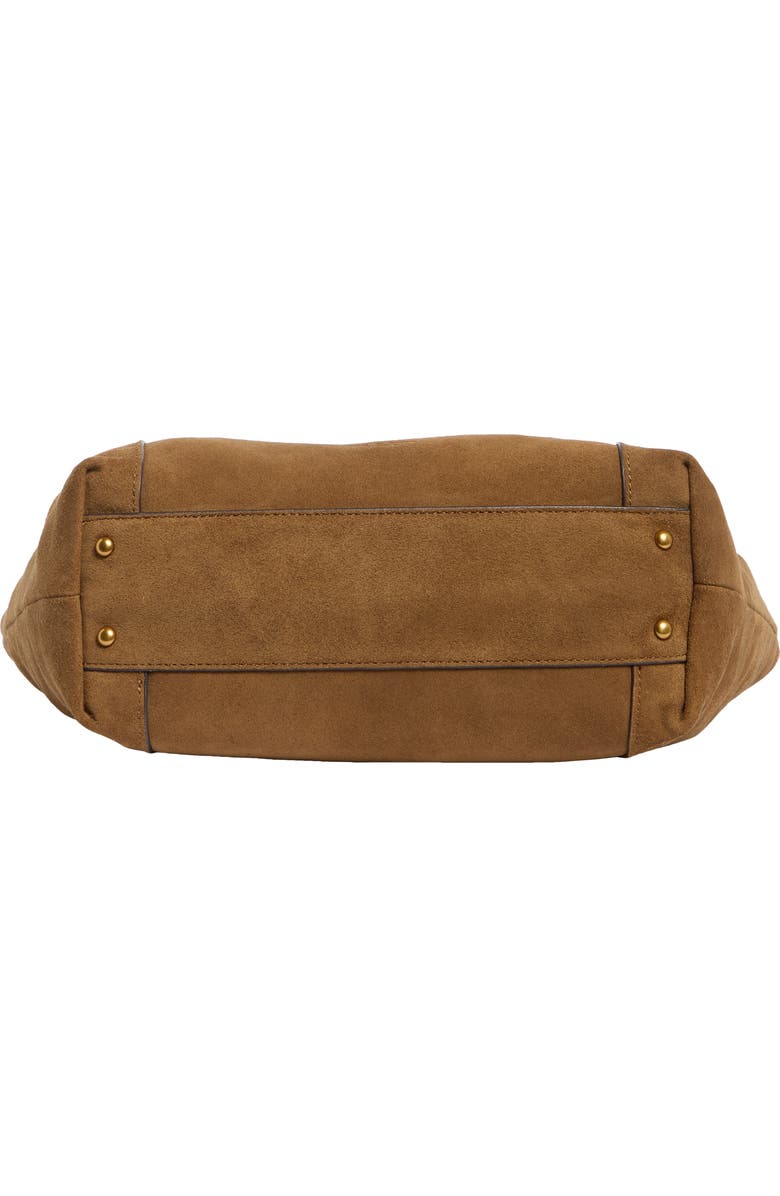 rag & bone Large Brayton Suede Shopper, Alternate, color, Golden Brown