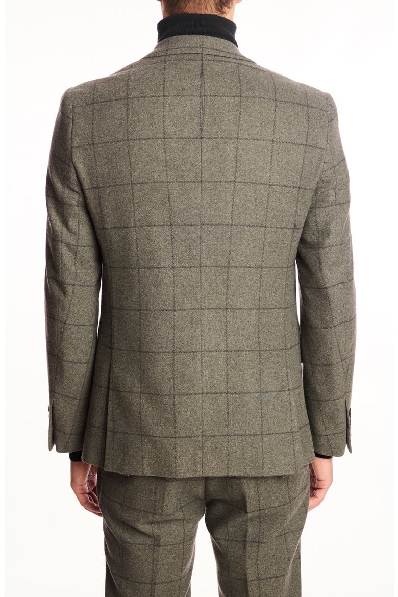 Dover Slim Fit Sage Windowpane Wool Blend Blazer, Alternate, color, SAGE WINDOWPANE