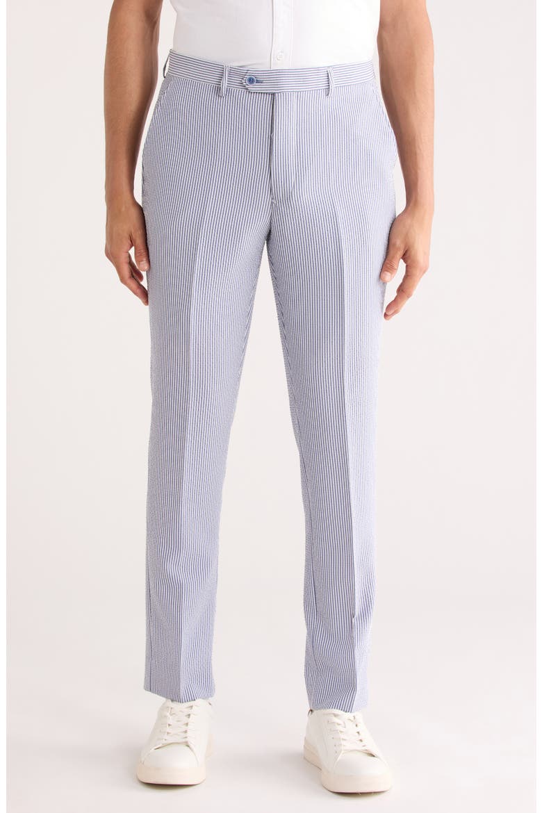 Striped Seersucker Suit Pants, Main, color, NAVY/WHITE