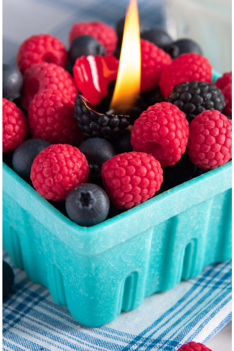 Mixed Berry Basket Candle, Alternate, color, Tiffany Blue Basket