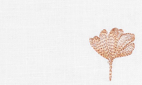 SFERRA SFERRA GINKGO EMBROIDERED LINEN ACCENT PILLOW