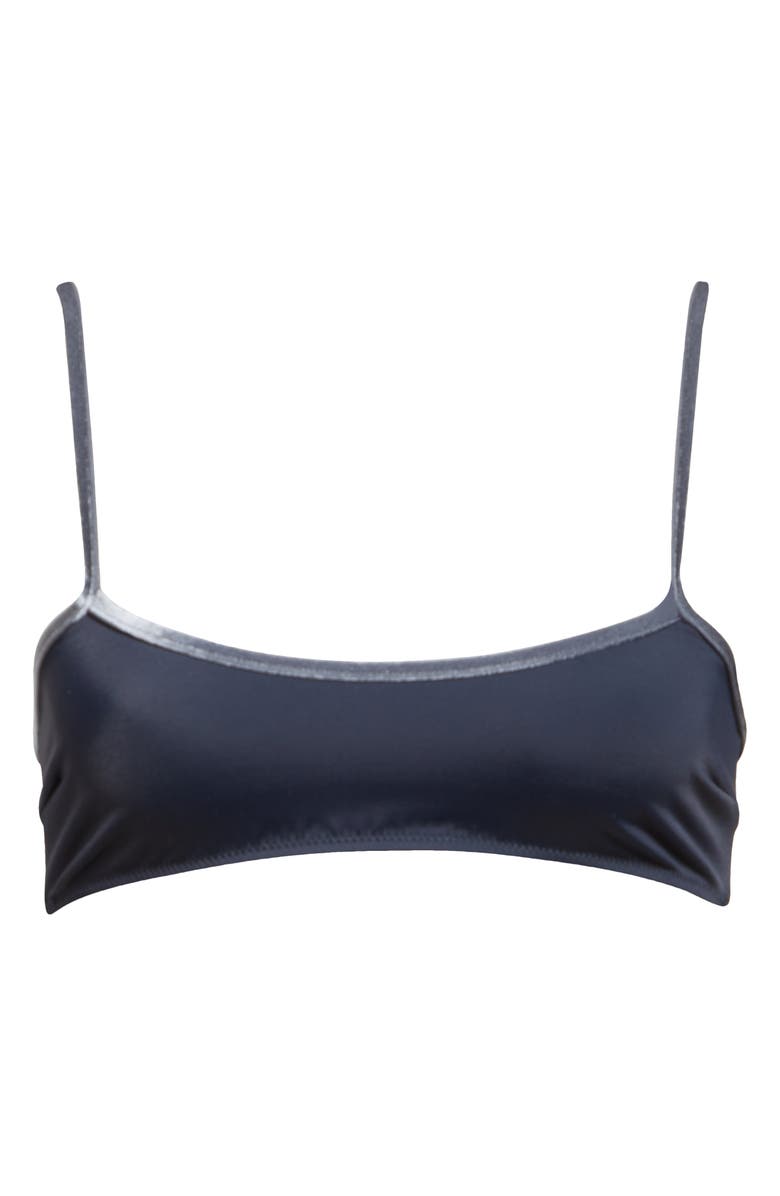 Paloma Wool Lain Velvet Trim Bikini Top, Alternate, color,