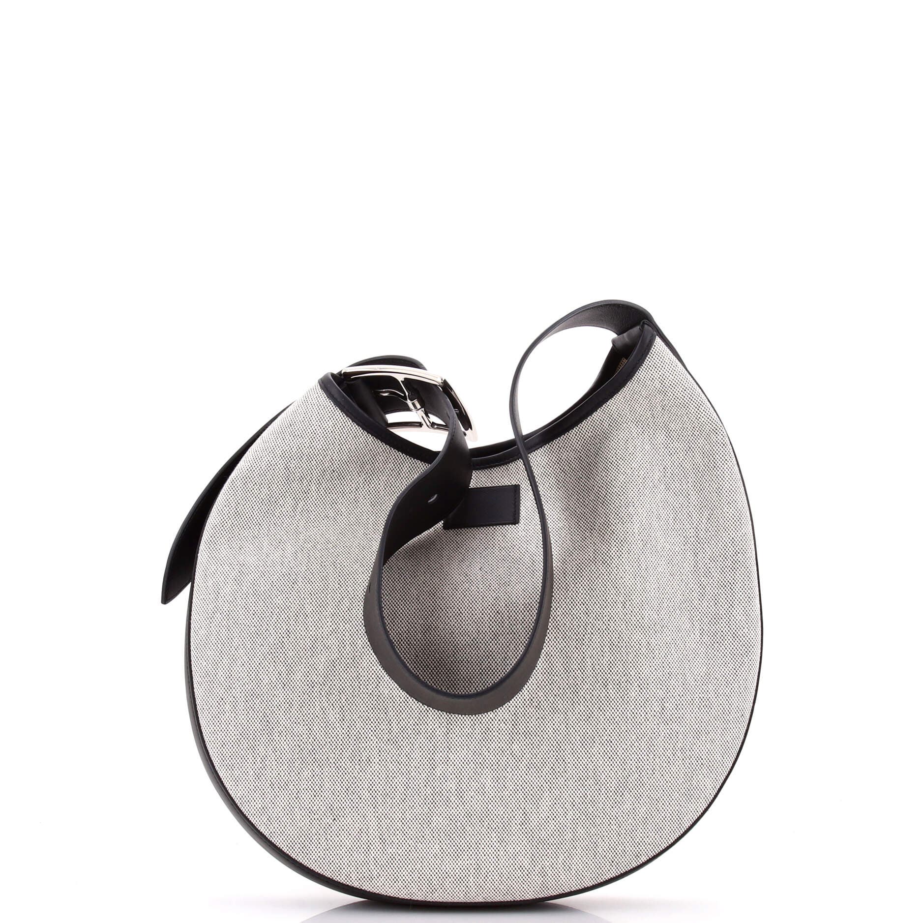 Pre-Owned Hermes Arcon Bag Toile and Leather, Alternate, color, Noir