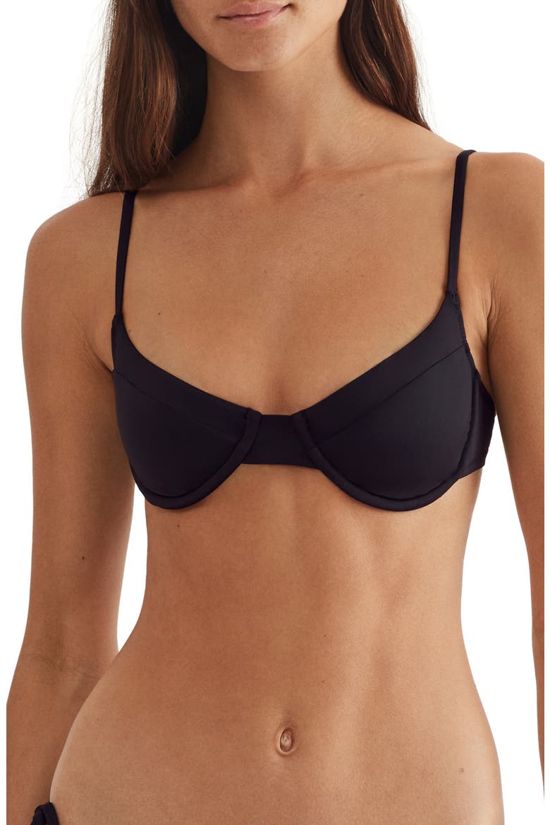 Underwire Bikini Top, Main, color, BLACK