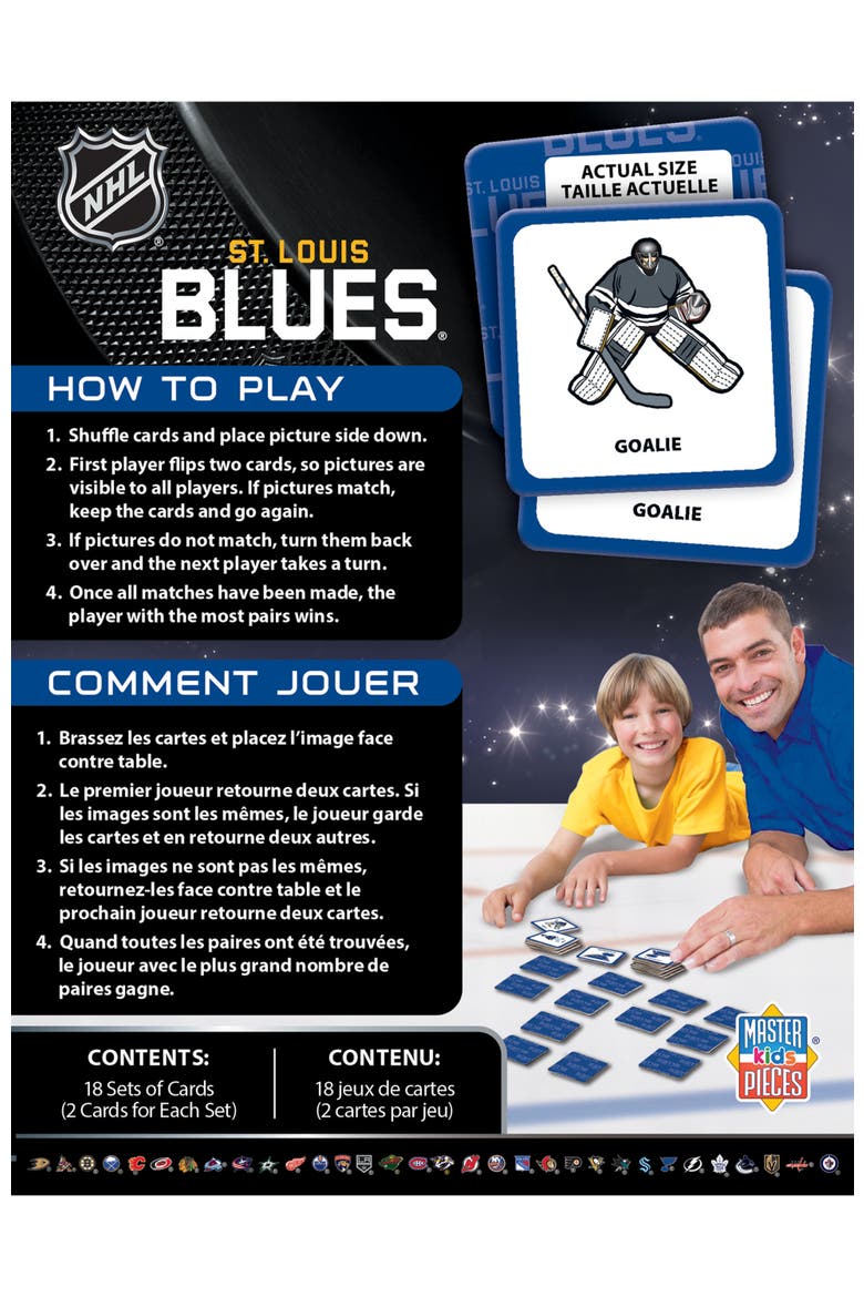 St. Louis Blues Matching Game, Alternate, color, Multicolor