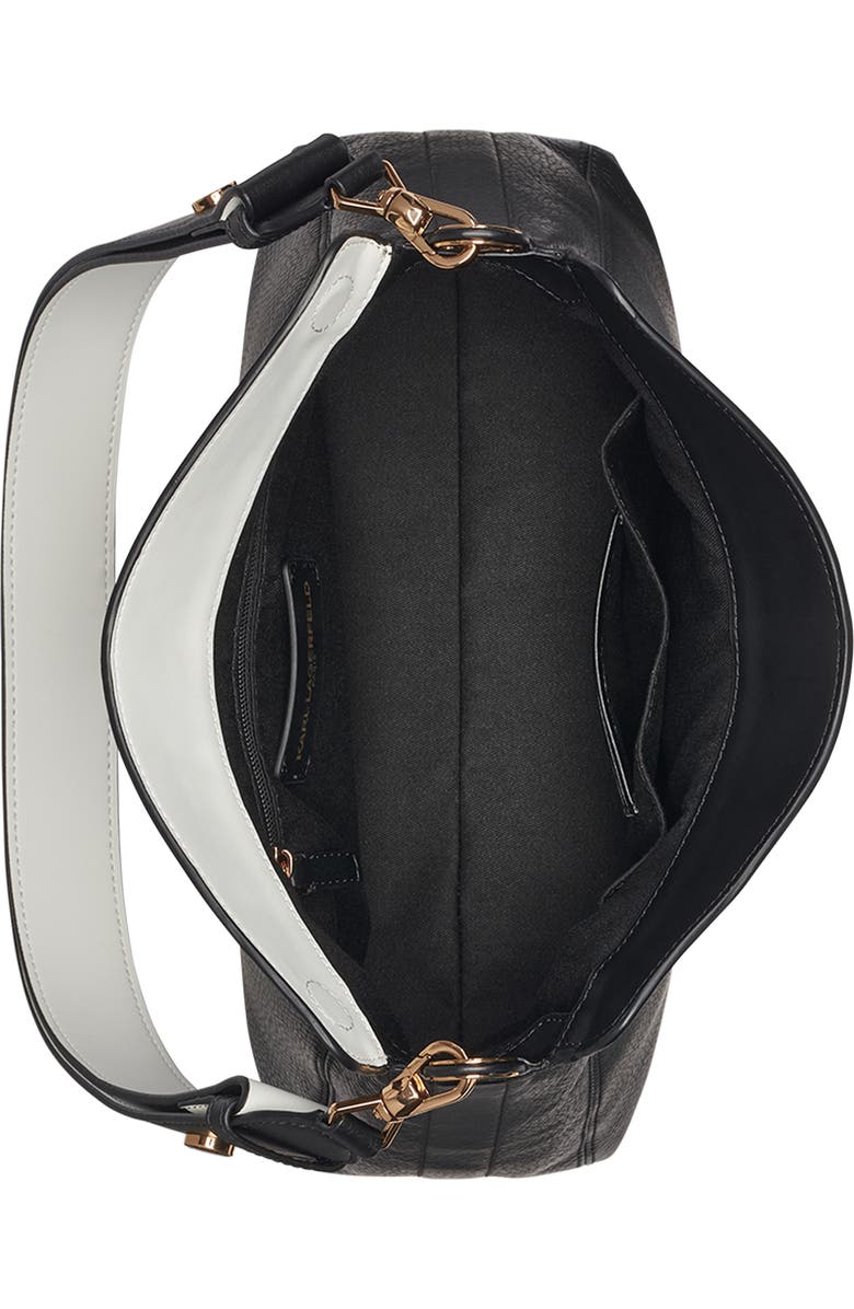 KARL LAGERFELD PARIS Nikole Crossbody Bag, Alternate, color, Black/ Gold