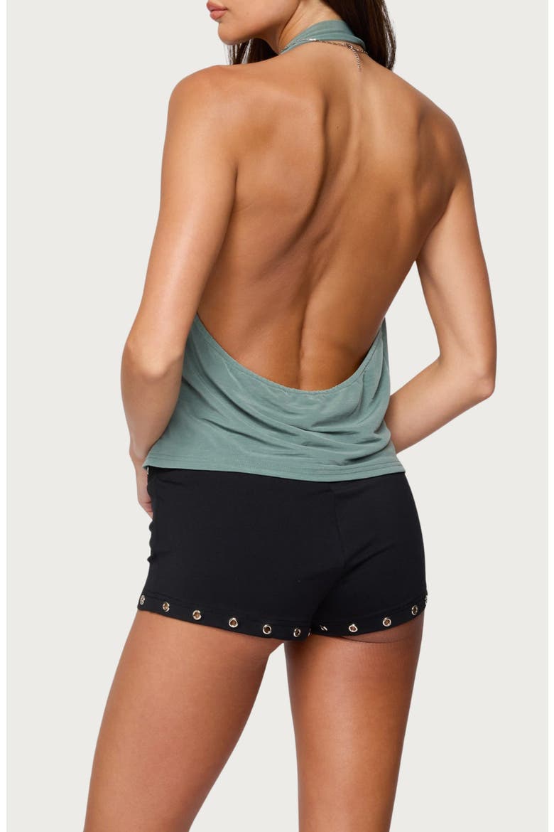 Rhia Ring Cowl Neck Halter Top, Alternate, color, GREEN