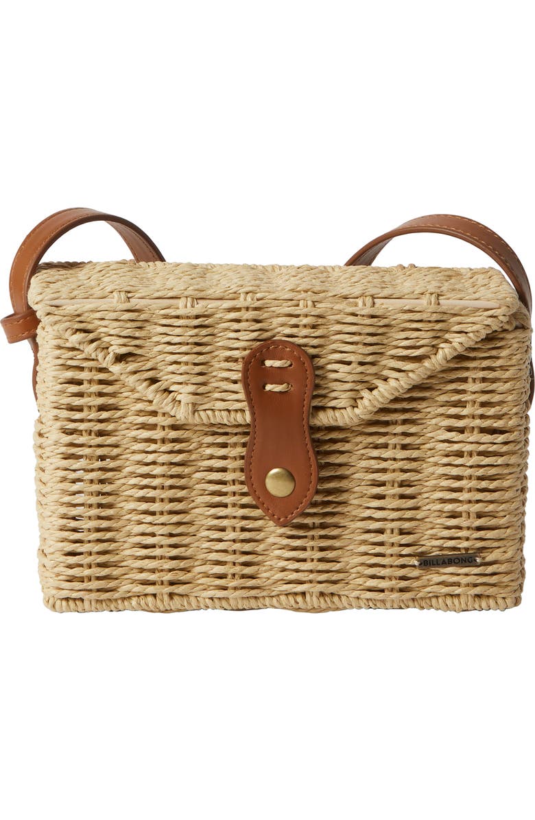 Billabong Festival Straw Crossbody Bag, Main, color,