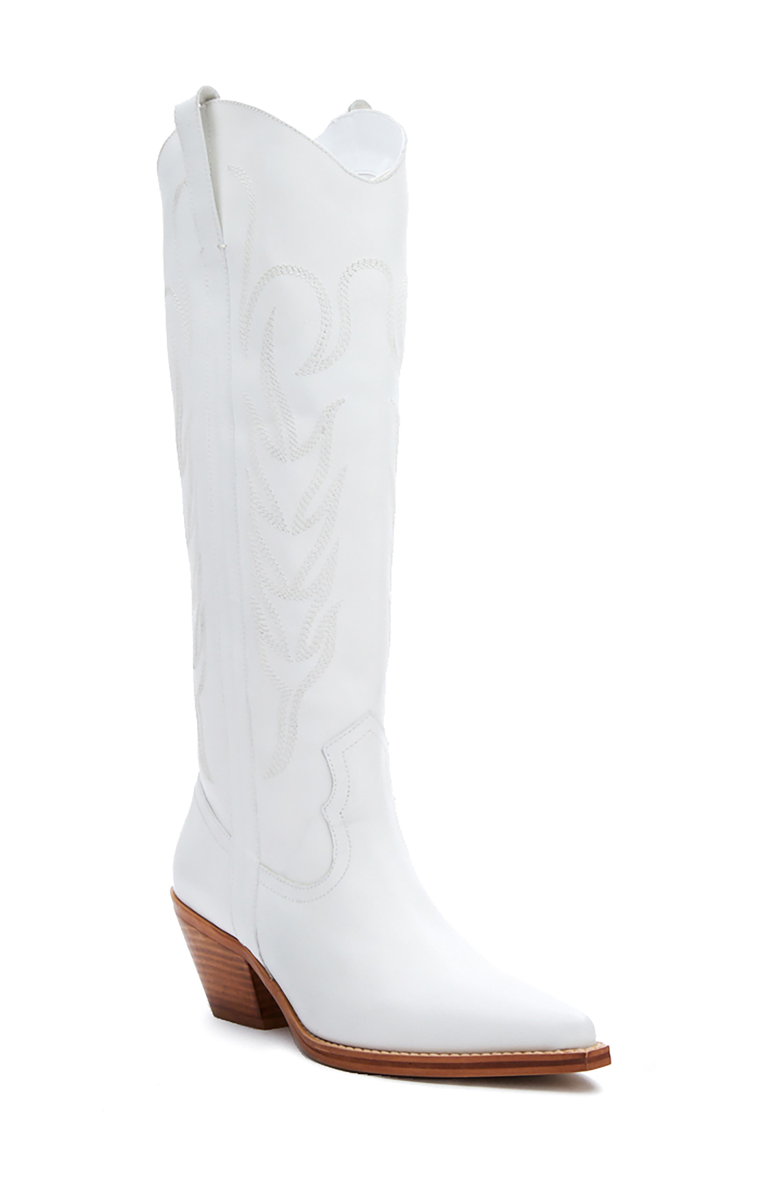 Coconuts by Matisse Agency Western Pointed Toe Boot, Main, color, White