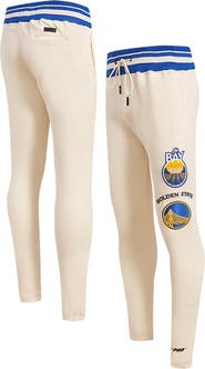 PRO STANDARD Men's Pro Standard Cream Golden State Warriors Retro Classic Fleece Sweatpants