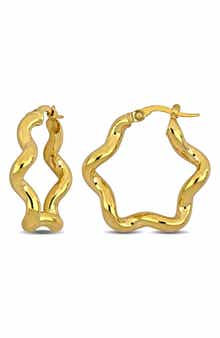 Wavy Star Hoop Earrings