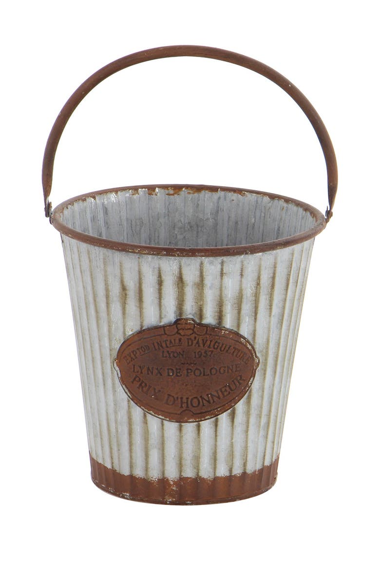 SONOMA SAGE HOME Silvertone Metal Indoor Outdoor Planter with Handles - Set of 3, Alternate, color, 