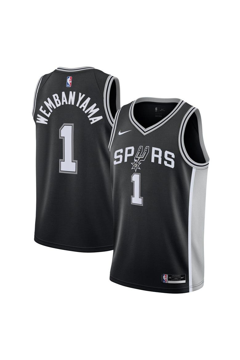 Youth Nike Victor Wembanyama Black San Antonio Spurs Swingman Jersey - Icon Edition, Main, color, Black