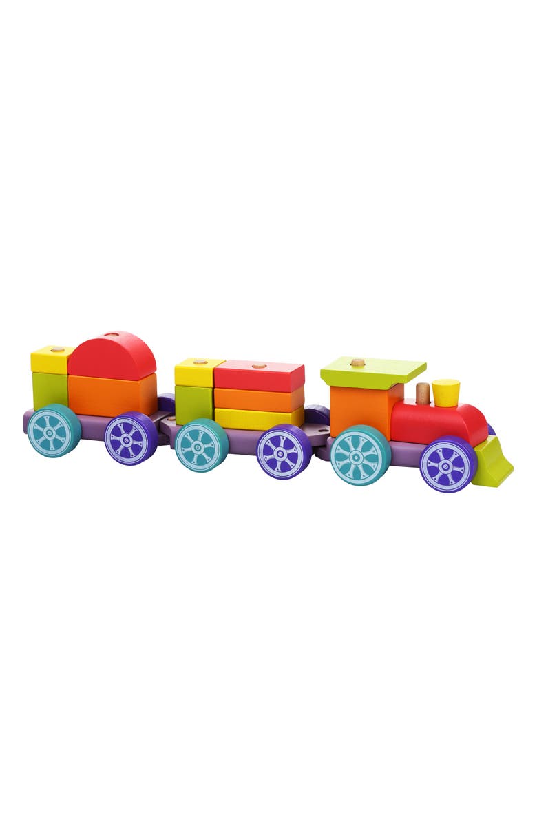 Cubika Wooden Rainbow Train, Main, color, 