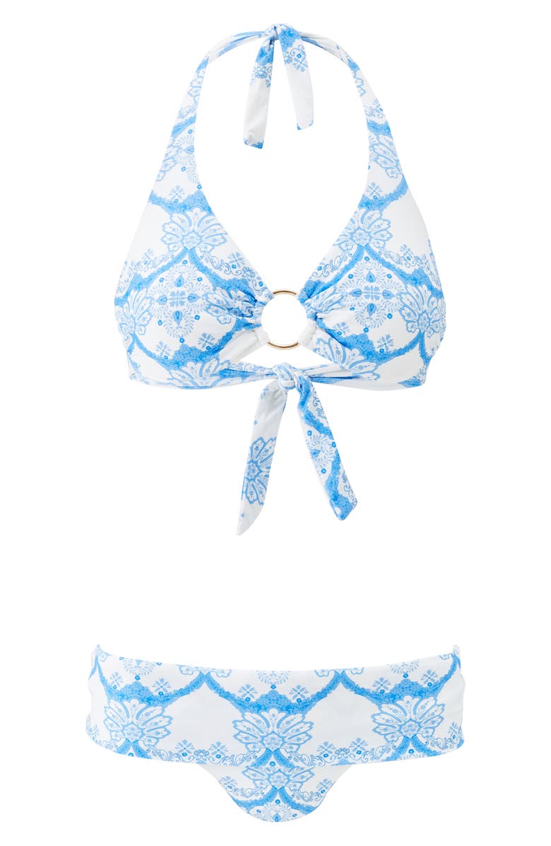 Melissa Odabash Brussels Halter Swim Top, Alternate, color, Florian