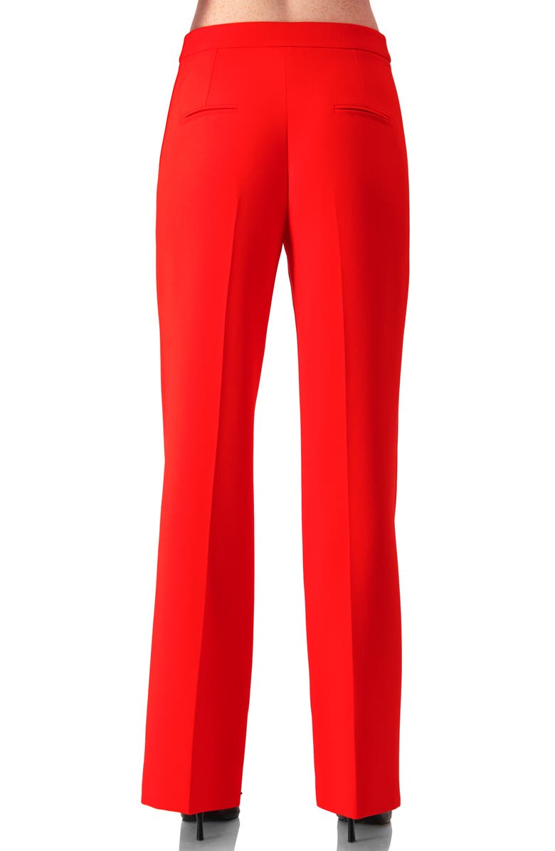 IVONNE Tailored Straight-Leg Pants, Alternate, color, Red