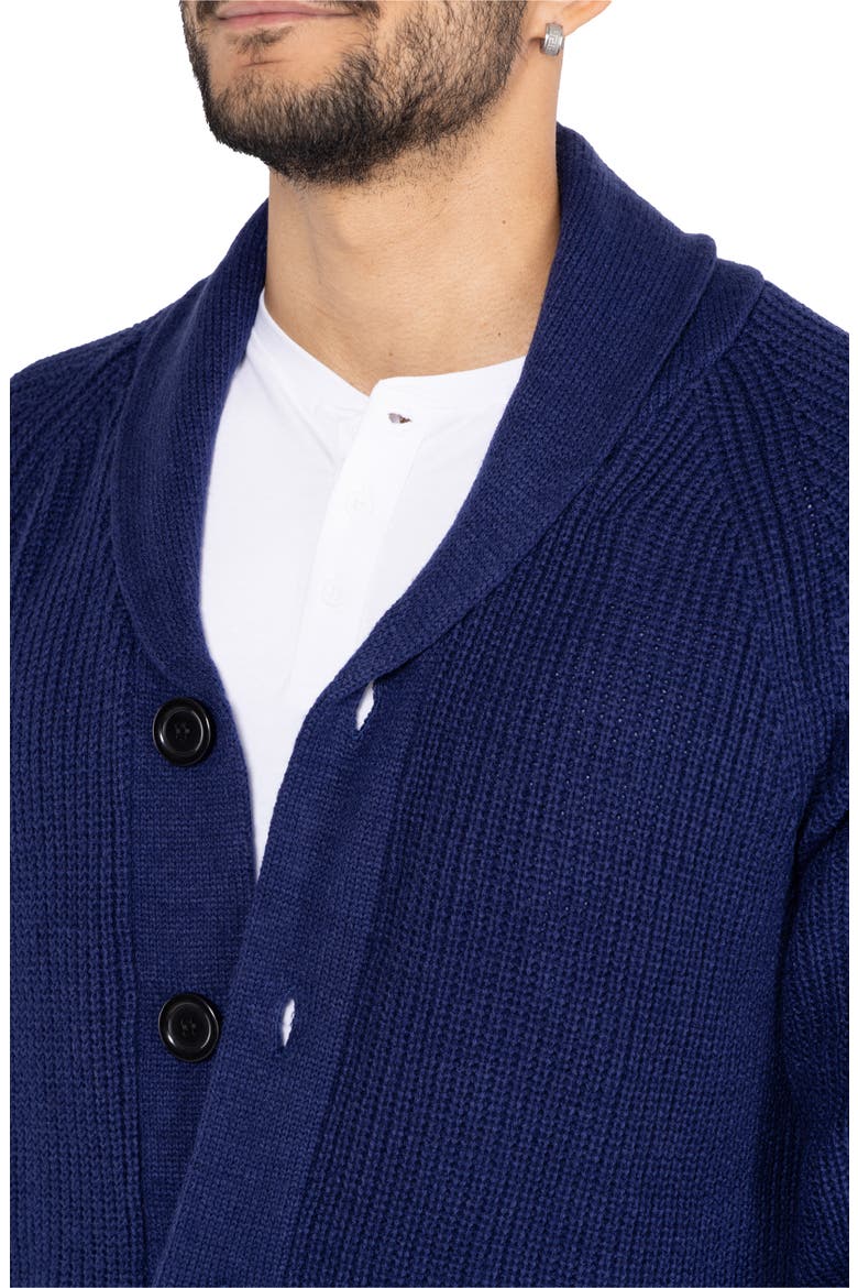 Shawl Collar Cardigan, Alternate, color, BLUE