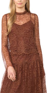 Parker Lace Mock Neck Top