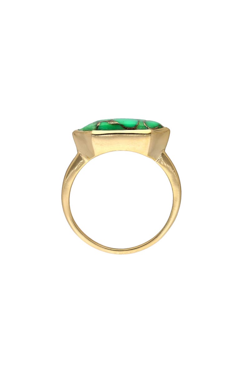 YS GEMS Green Copper Turquoise Ring, Alternate, color, Green