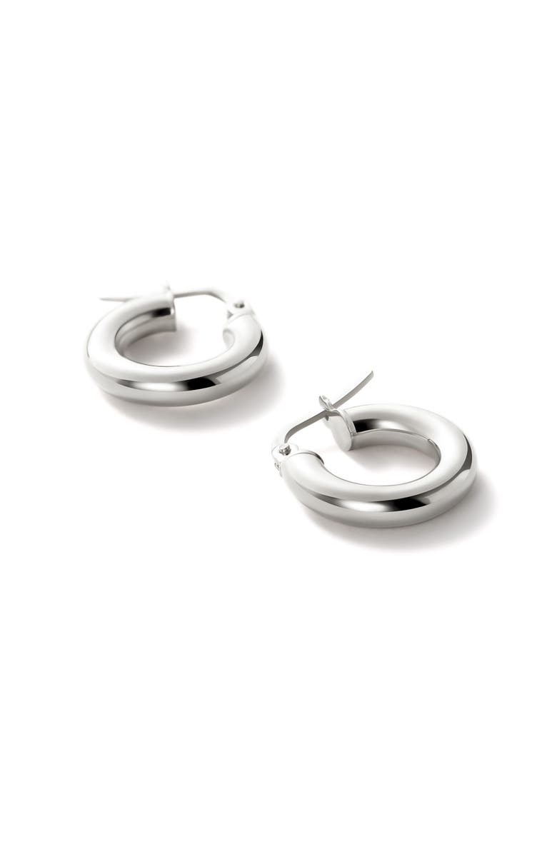 Ana Luisa Classic Hoop Earrings - Mini, Alternate, color, White Gold