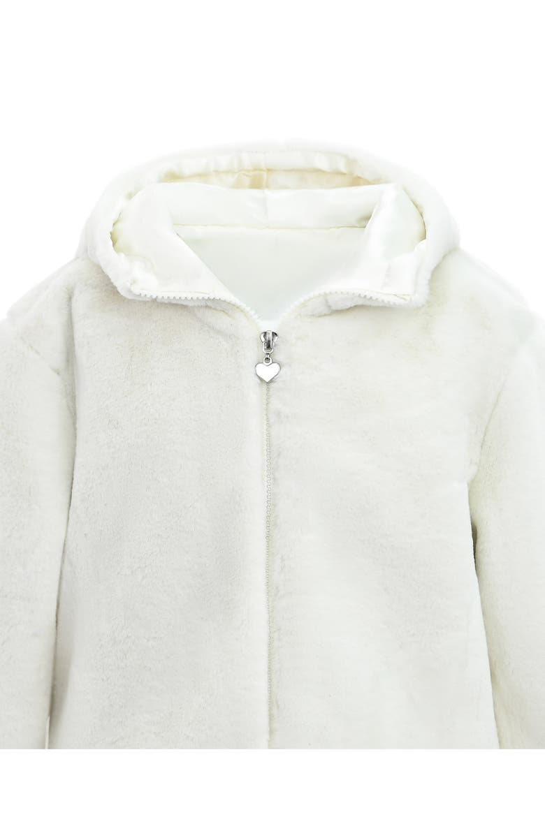 Plush Hooded Jacket, Alternate, color, Ivory