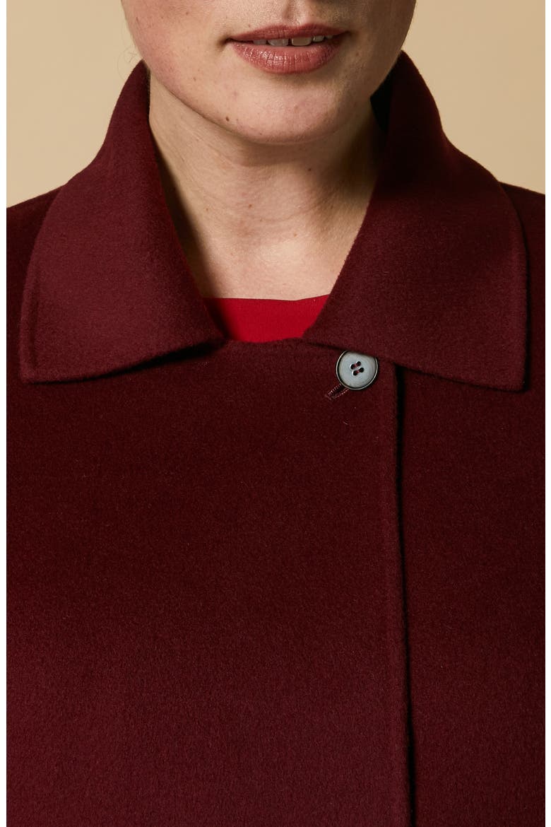 Narcisco Double Faced Wool Blend Coat, Alternate, color, BORDEAUX