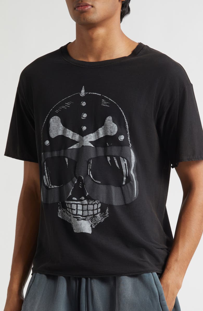 LU'U DAN Thrash Graphic T-Shirt, Alternate, color, Renegade Man / Washed Black