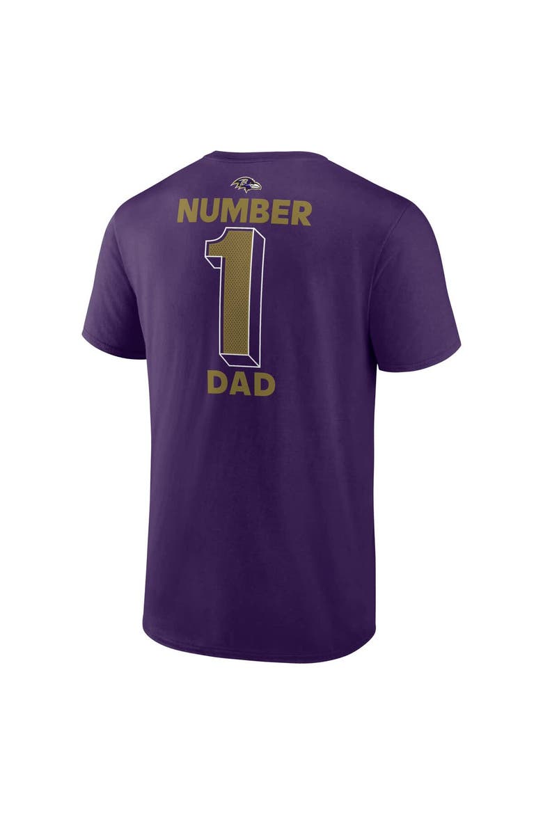 Men's Fanatics  Purple Baltimore Ravens Big & Tall Number One Dad T-Shirt, Alternate, color, Purple