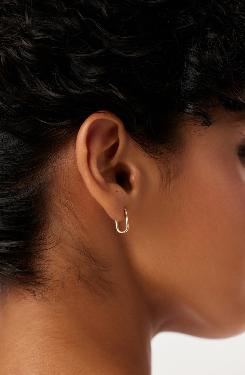 Ana Luisa Small Gold Hoop Earrings - Gold Oval Hoops, Alternate, color, Gold