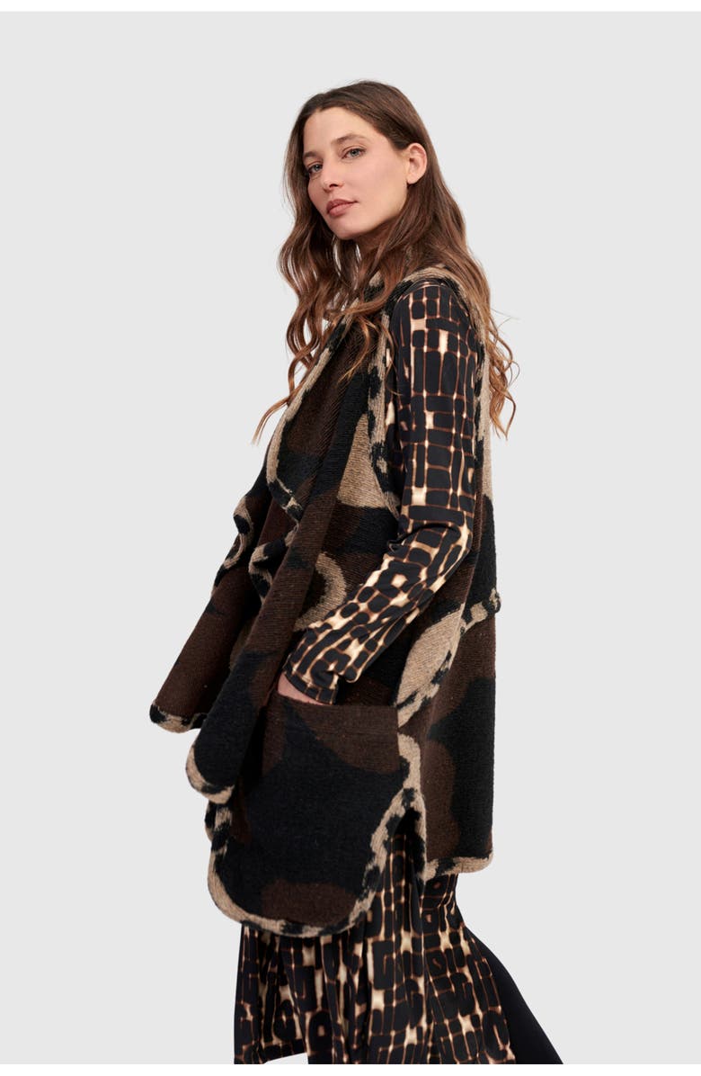 Alembika Piped Cozy Draped Vest, Alternate, color, Floral