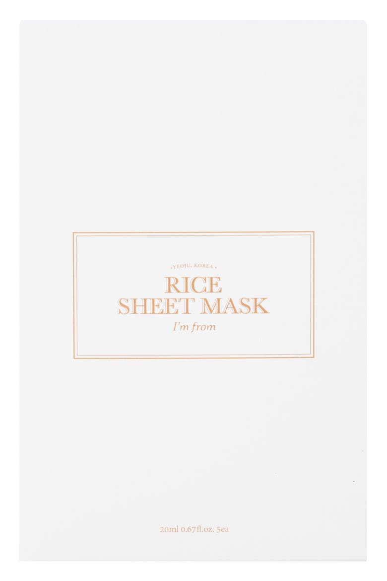 5-Pack Rice Sheet Mask, Alternate, color, NO COLOR