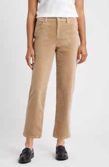 Eileen Fisher Stretch Organic Cotton Straight Corduroy Pants