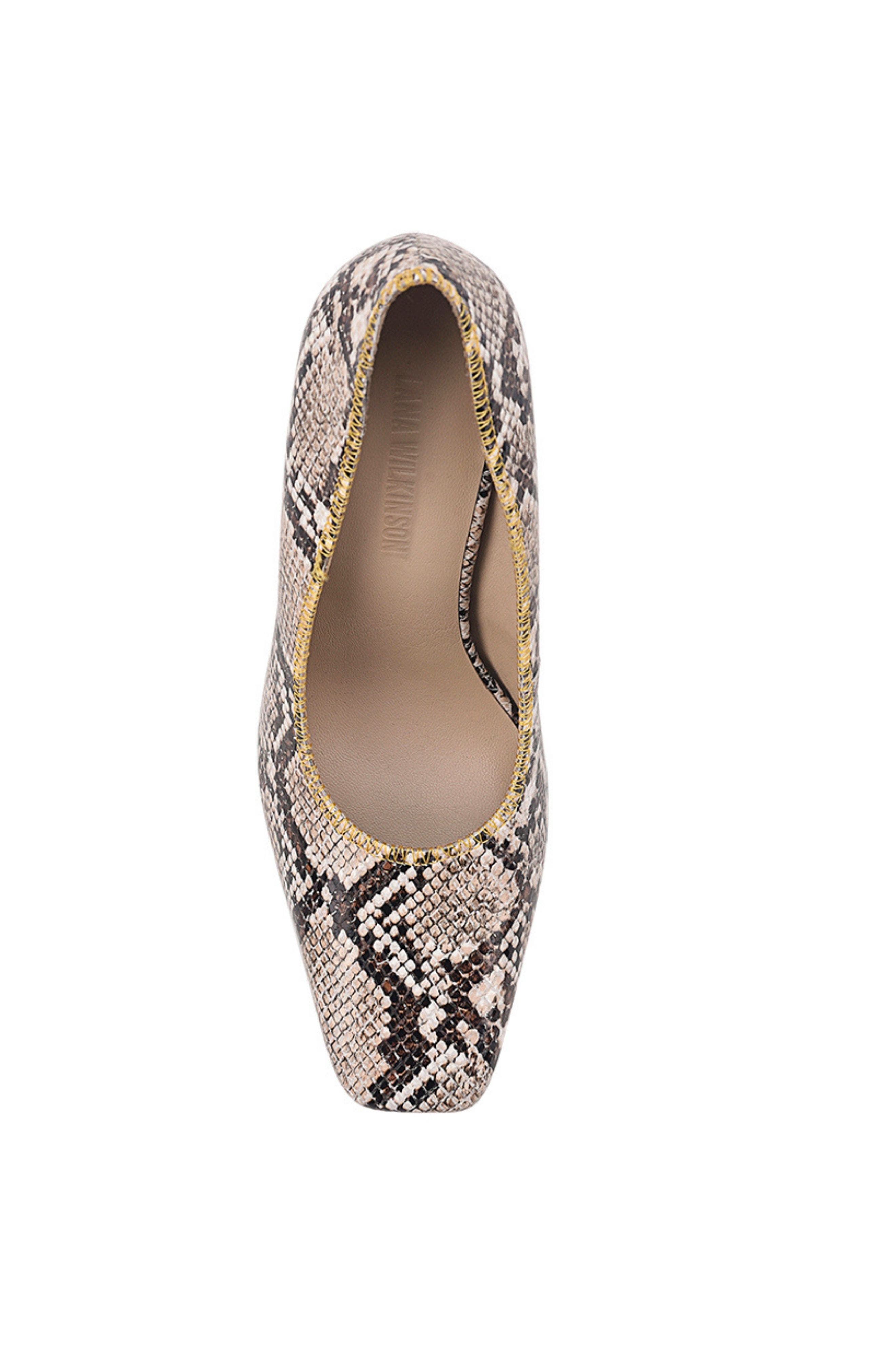 Anthea Pump, Alternate, color, Beige Snake-Print