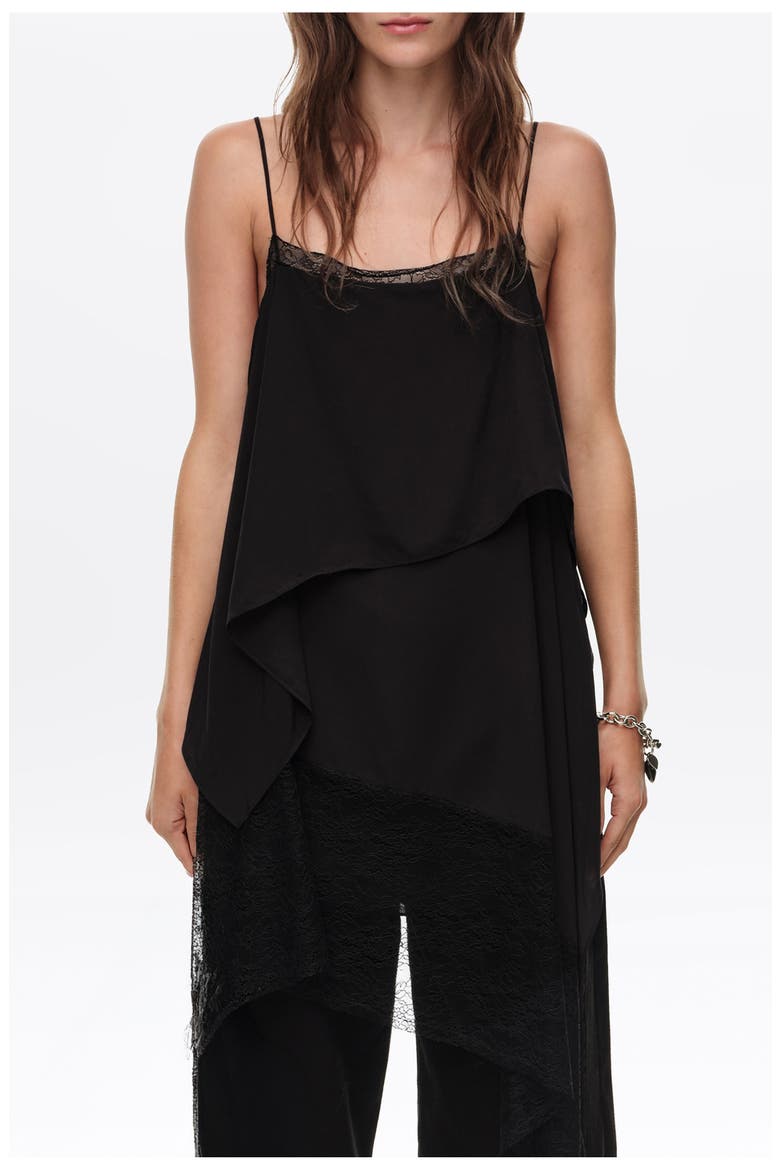 Flowing Layered Long Top, Main, color, WASHED BLACK