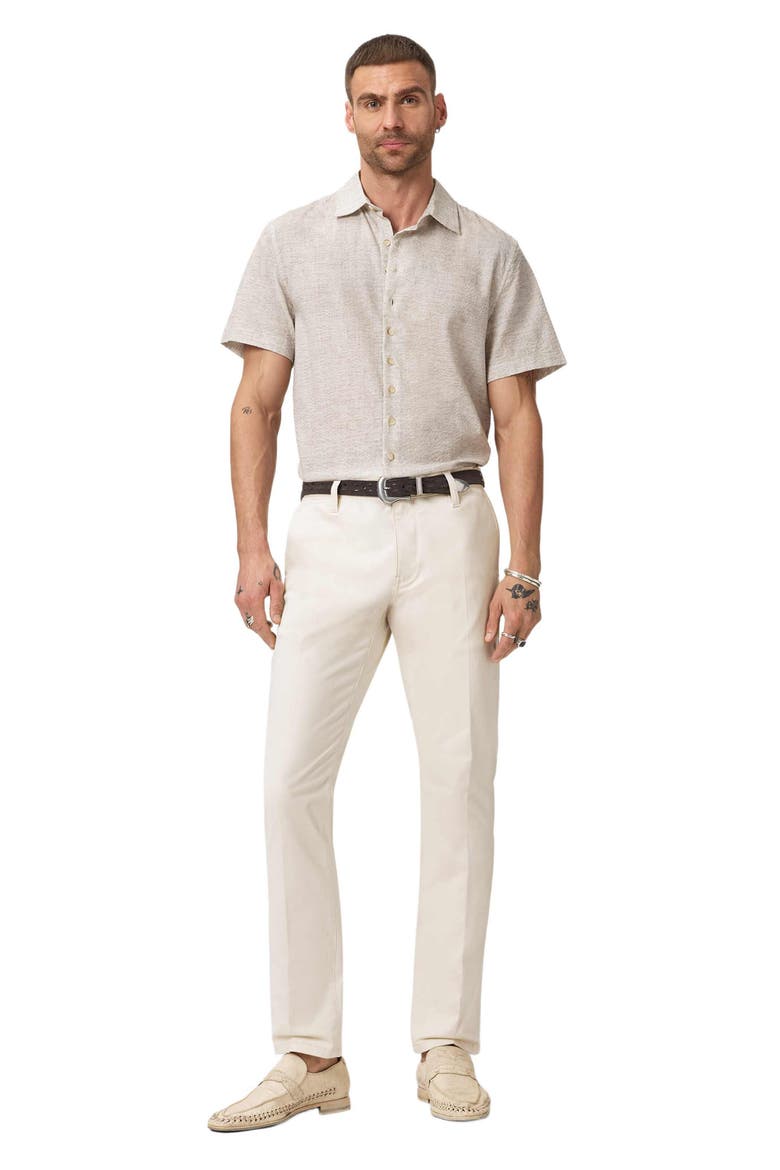 Malon Mélange Short Sleeve Cotton Seersucker Button-Up Shirt, Alternate, color, IVORY