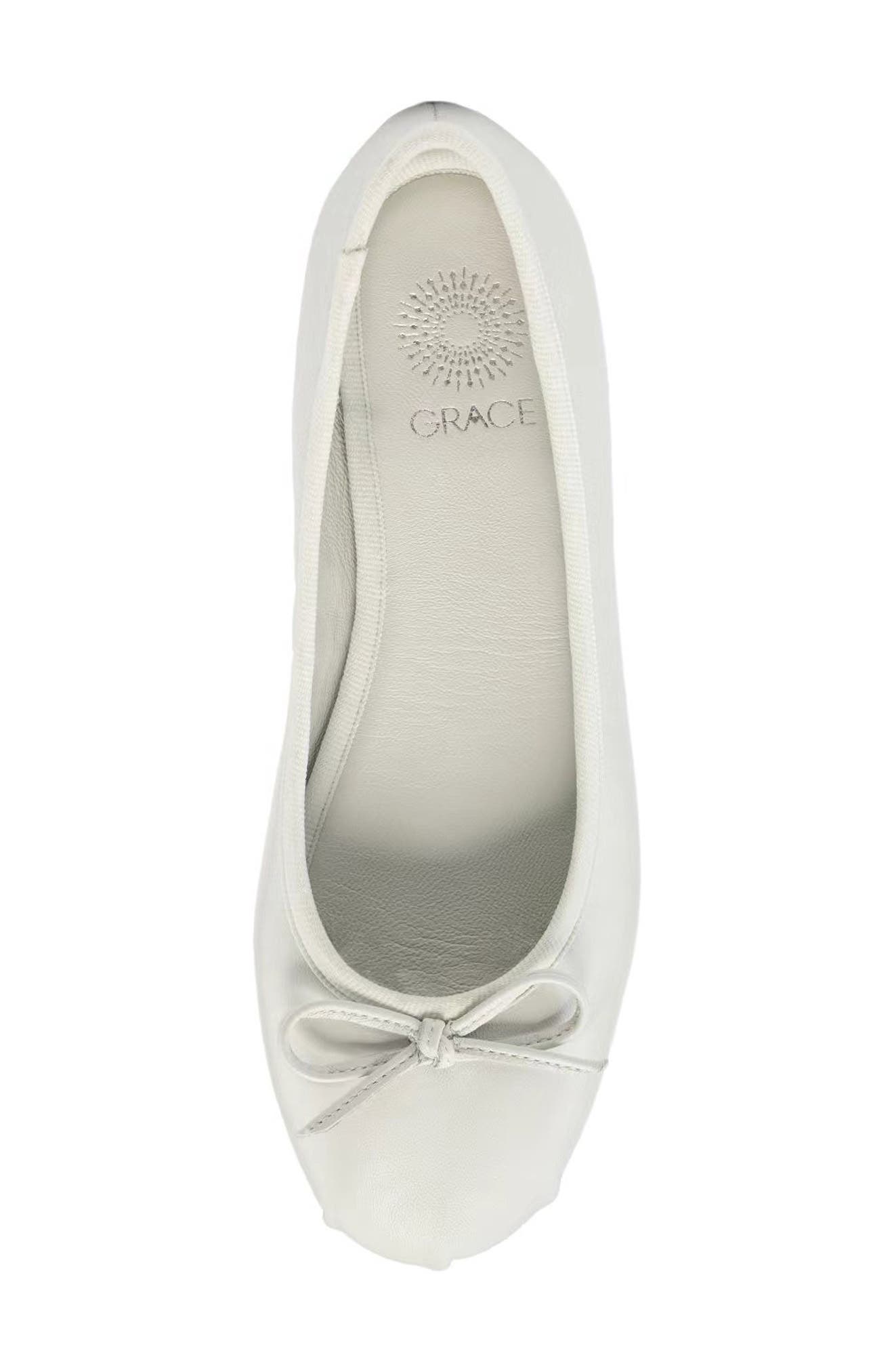 Reims Ballerina Flat, Alternate, color, WHITE