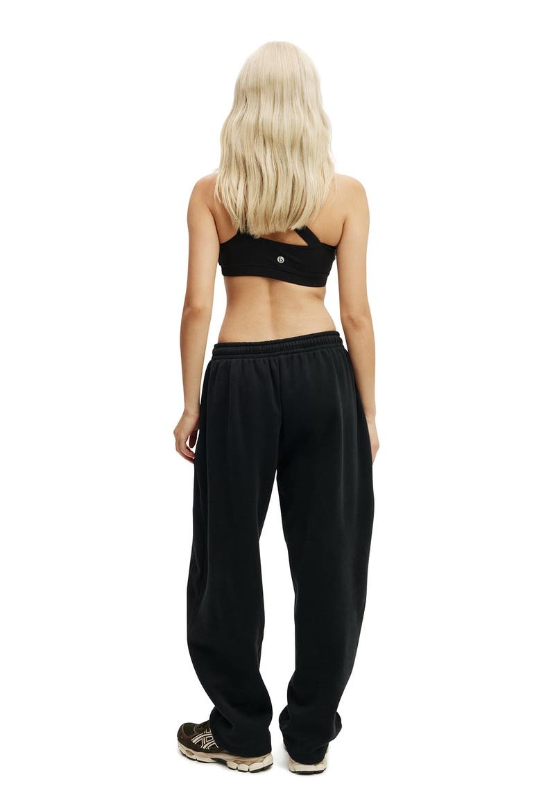 Women's Active Plush Essential Barrel Sweatpant, Alternate, color, Black