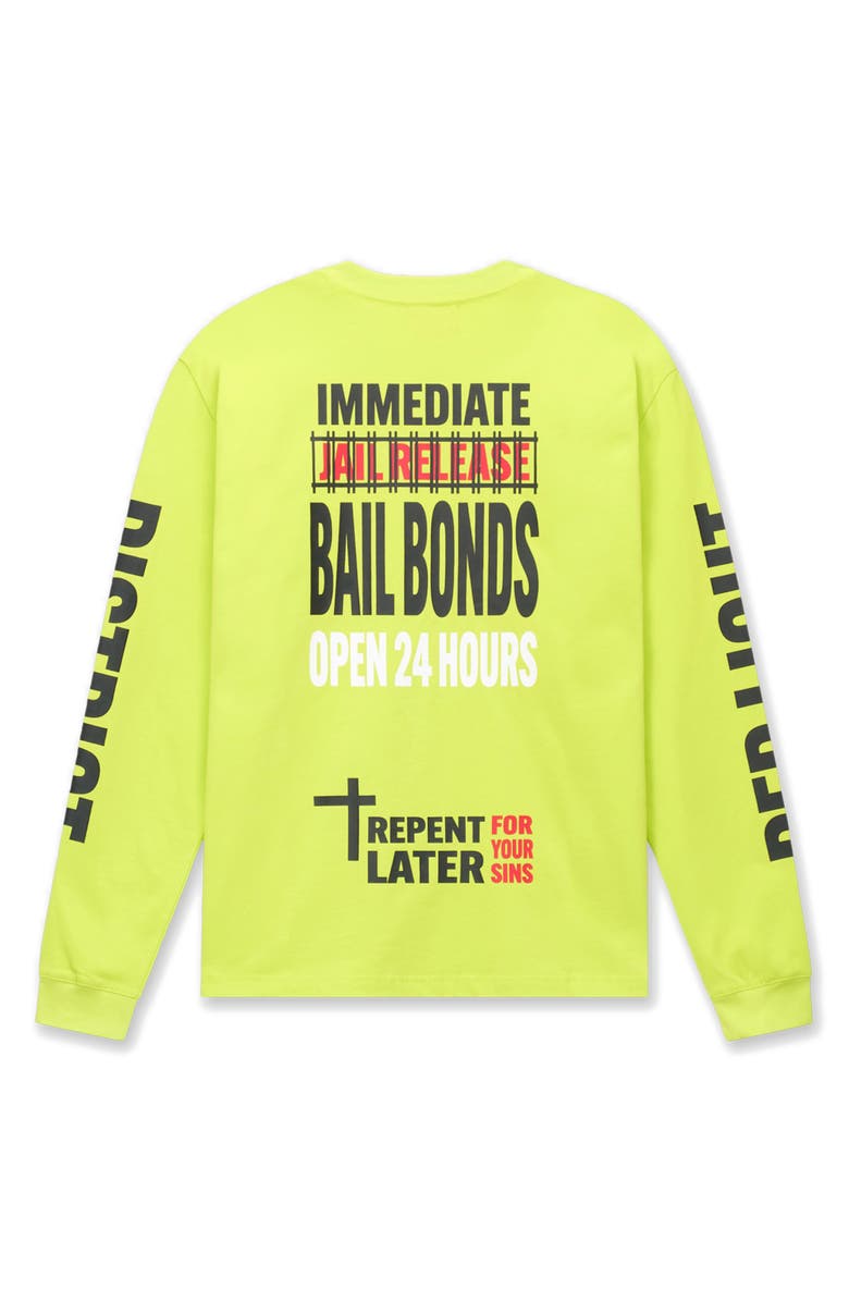 RtA Lawrence Long Sleeve Cotton Graphic T-Shirt, Alternate, color, Neon Underground