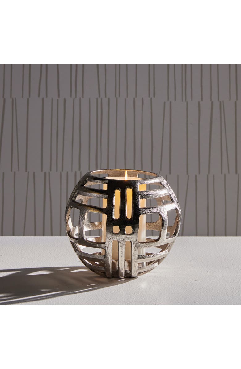 Napa Home & Garden Cecil Hurricane Medium, Alternate, color, Silver