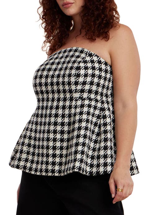 Houndstooth Bustier (Plus Available)