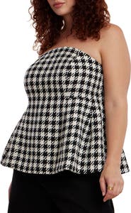 ELOQUII Houndstooth Bustier