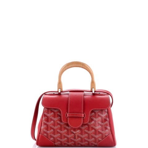 Saigon Top Handle Bag Coated Canvas with Leather Mini